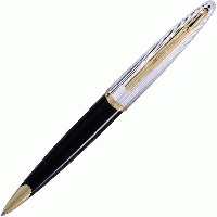 Ручка шариковая в коробке "Carene Deluxe" Black/Silver 