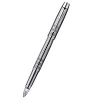 Ручка-5й пишущий узел Parker IM Premium, F522, цвет: Shiny Chrome, стержень: F, black (гравировка 