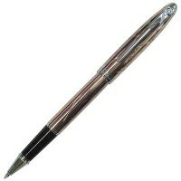 Ручка-роллер Pierre Cardin Legend золотистого цвета. Детали дизайна хром и розовое золото